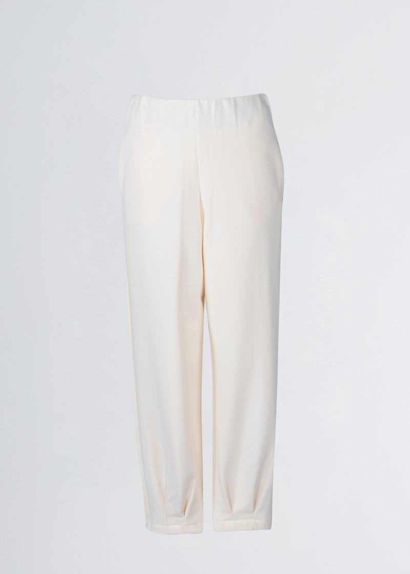 Paola T. Pantalone in cotone con pinces In Linea