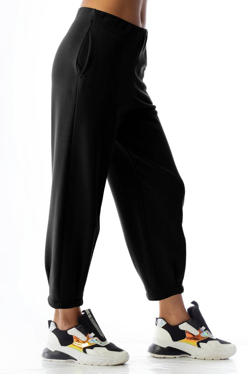 Paola T. Pantalone in cotone con pinces Nuovo