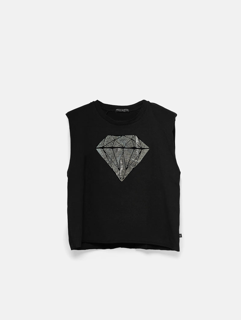 Paola T. T-shirt smanicata Diamond Nuova