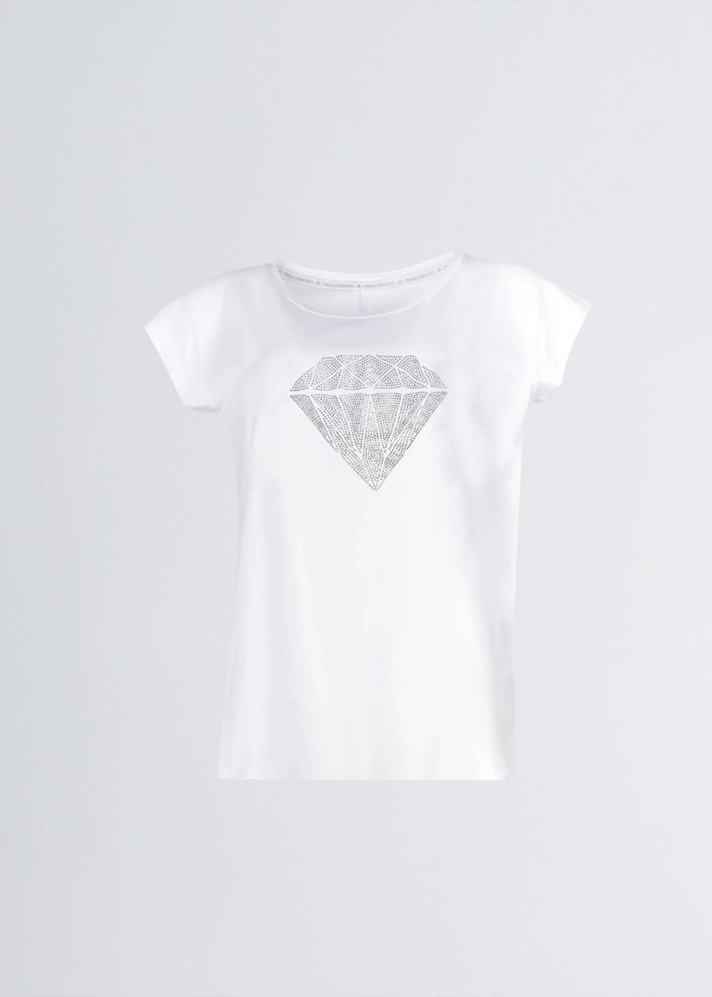 Paola T. T-shirt slim Diamond Grande vendita