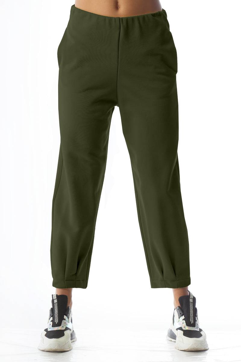 Paola T. Pantalone in cotone con pinces Super Saving Price