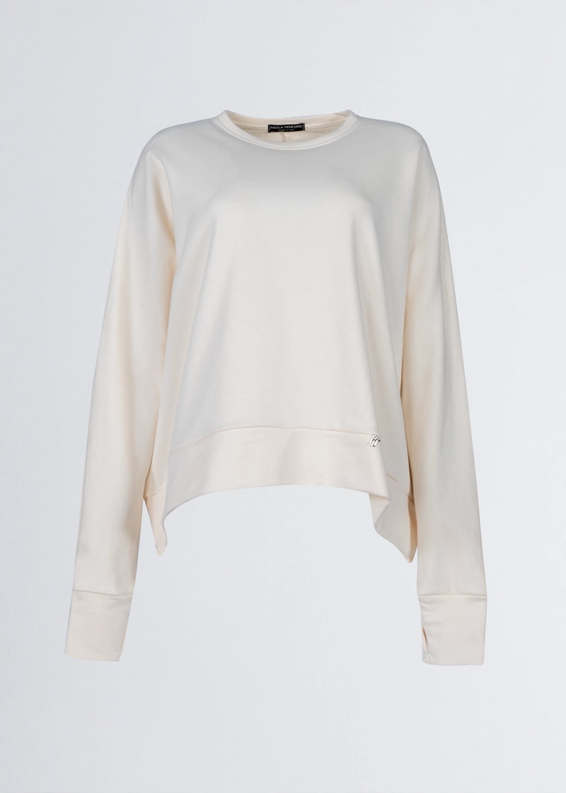 Paola T. Felpa corta in cotone stretch Enormi sconti