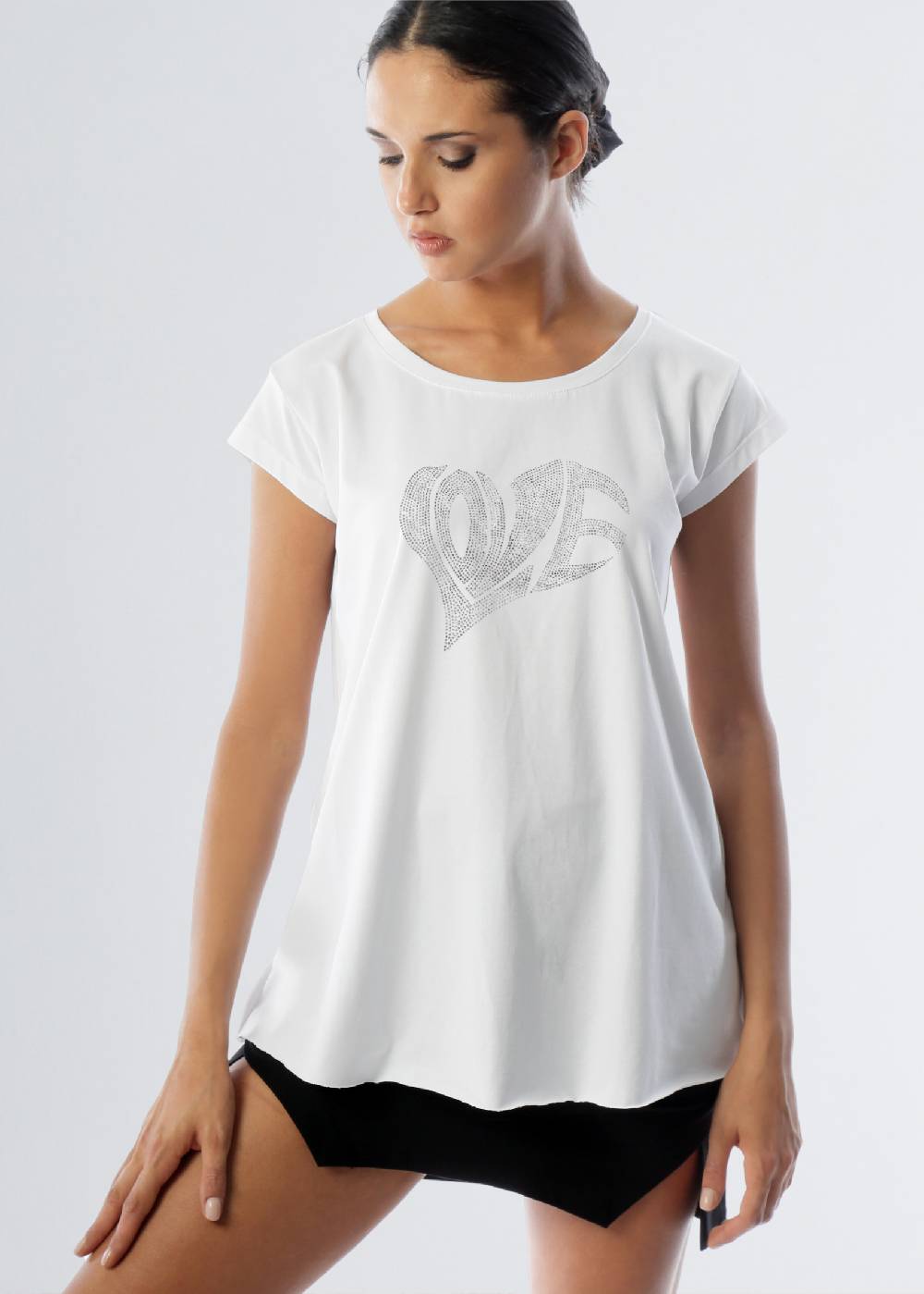 Paola T. Maxi t-shirt Heart Convenienza