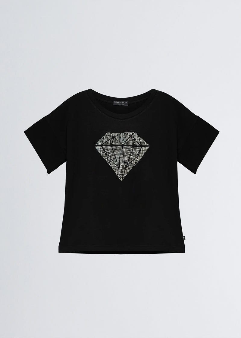 Paola T. T-shirt Diamond Vendita Calda
