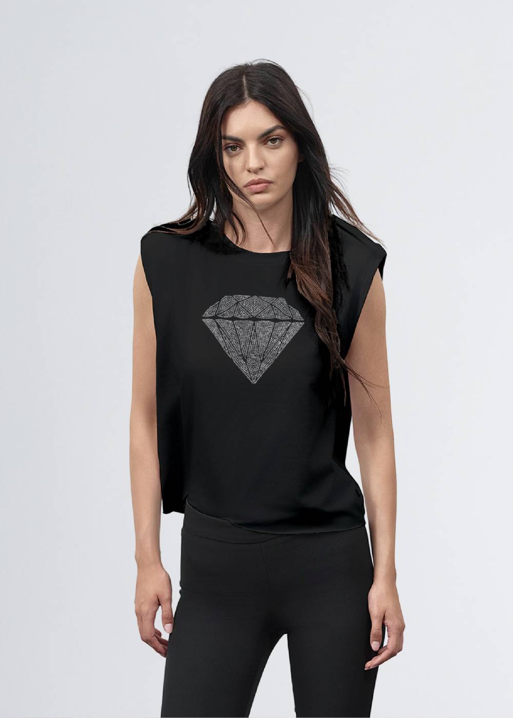 Paola T. T-shirt smanicata Diamond Negozio online di fabbrica