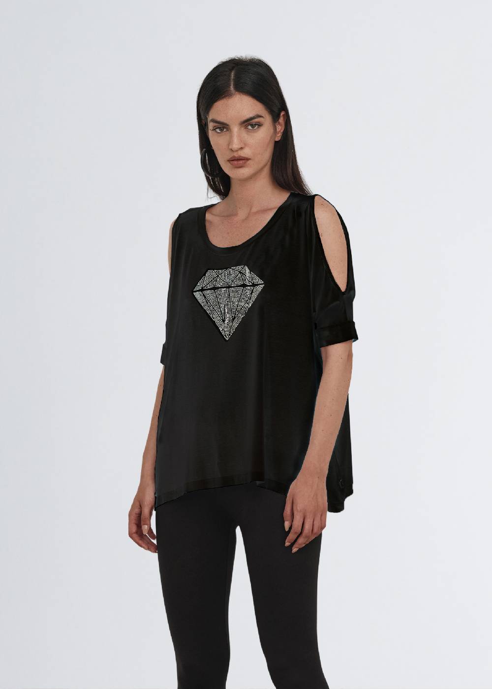 Paola T. Maglia in jersey di viscosa Diamond Grandi sconti
