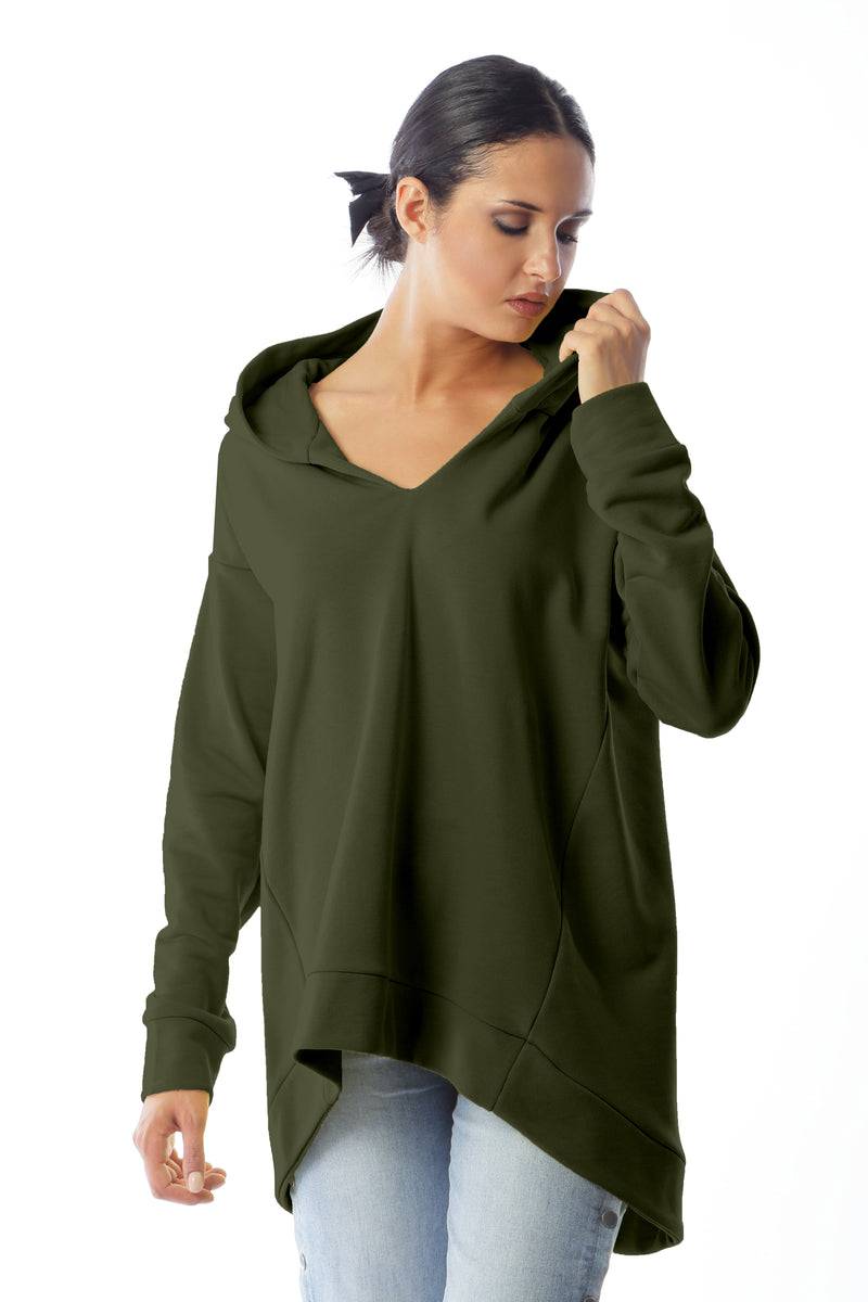 Paola T. Felpa oversize con cappuccio Italy