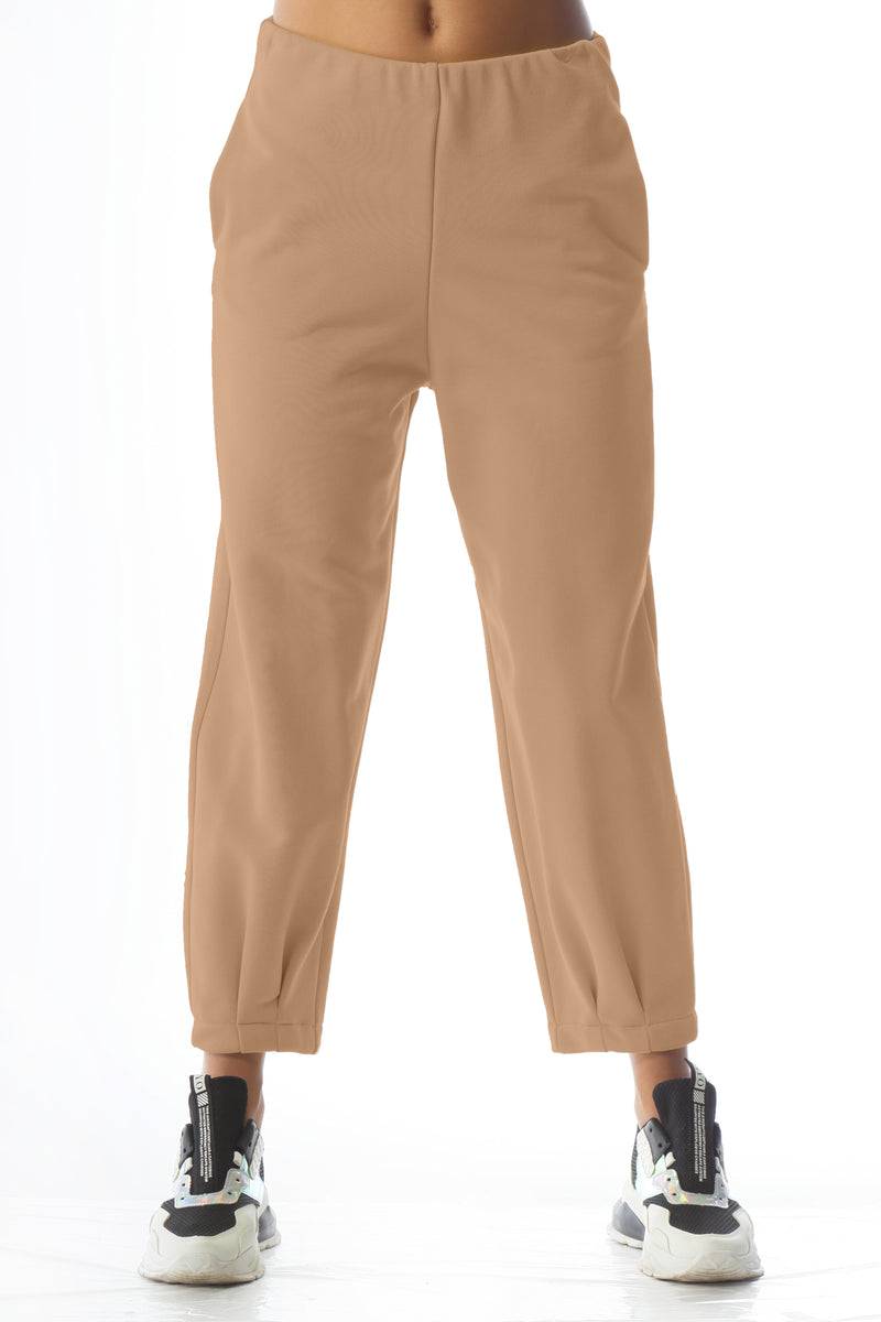 Paola T. Pantalone in cotone con pinces Promozione
