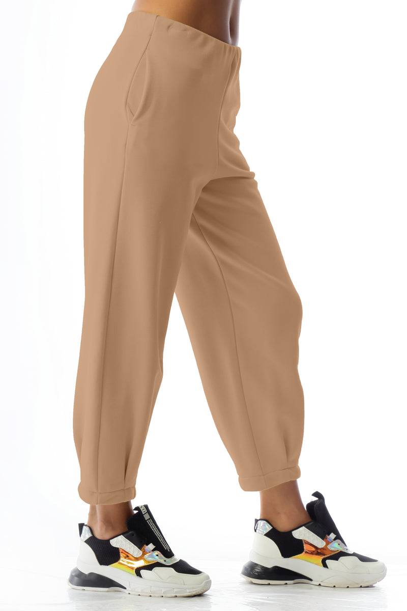 Paola T. Pantalone in cotone con pinces Promozione