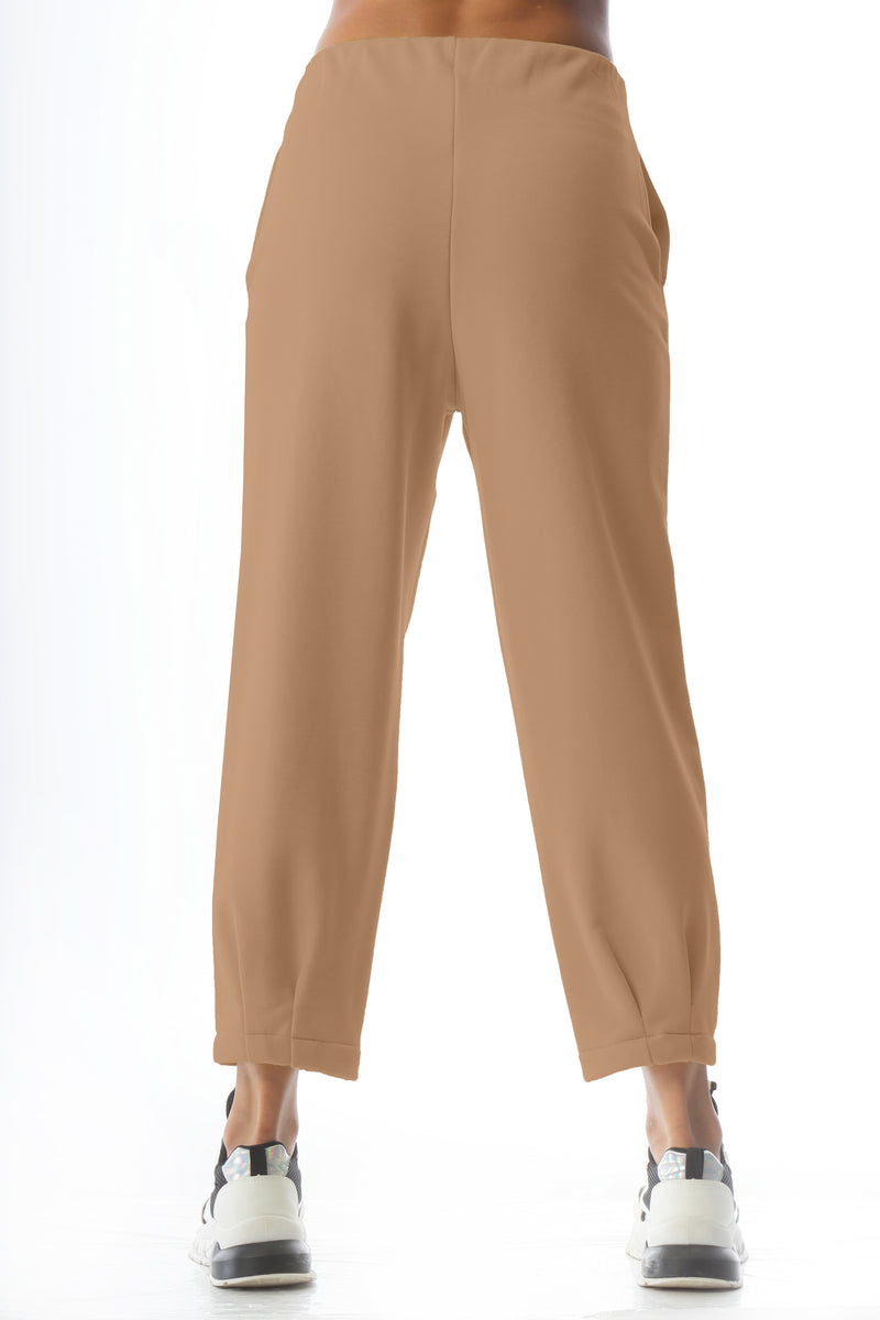 Paola T. Pantalone in cotone con pinces Promozione