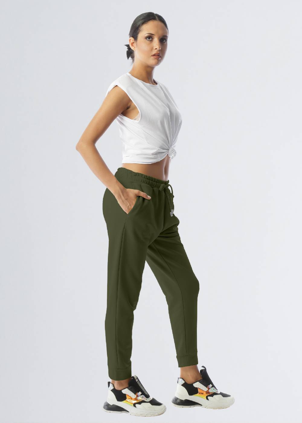 Paola T. Pantalone in cotone stretch Pezzi Unici