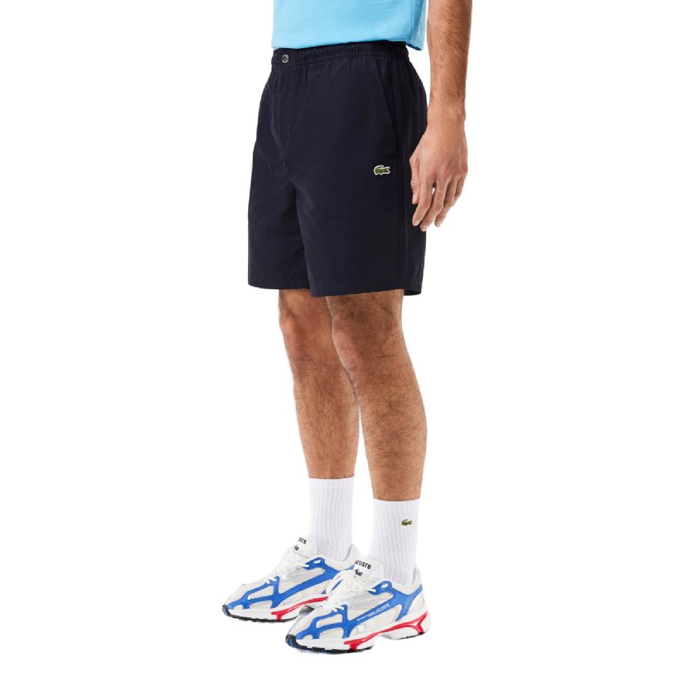 LACOSTE PANTALONI CORTI RELAXED FIT ELASTICIZZATI IN POPELINE DI COTONE GH7220HDE SKU: GH7220HDE Online