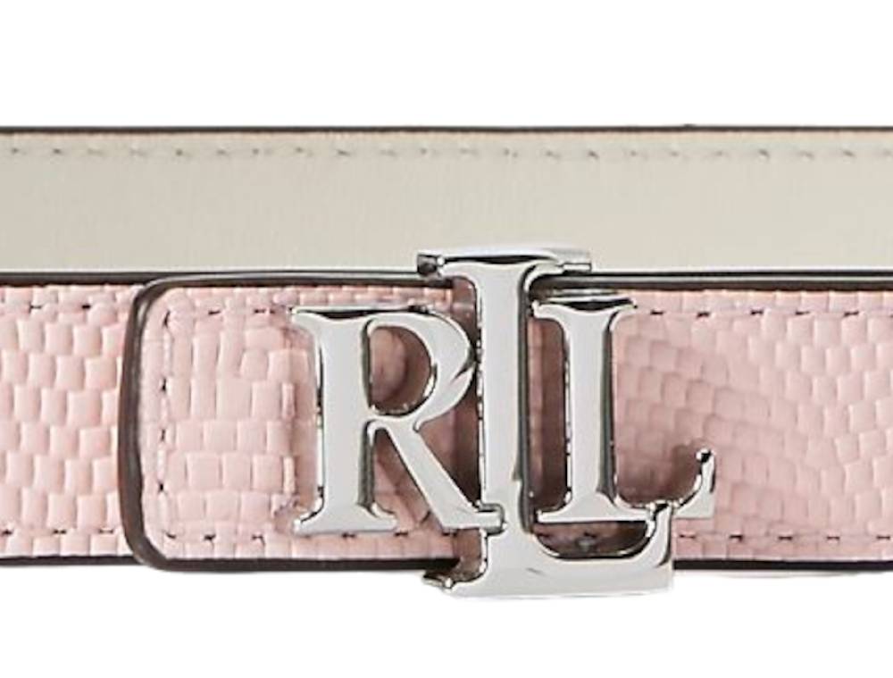 LAUREN RALPH LAUREN Cintura reversibile goffrata con logo 412935629001 SKU: 412935629001 Italy