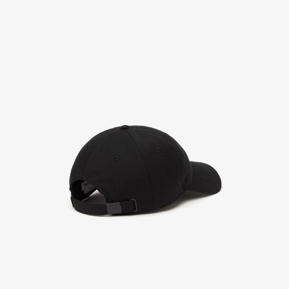 LACOSTE BERRETTO UNISEX IN TWILL DI COTONE BIOLOGICO REGOLABILE LACOSTE NERO RK9871031 SKU: RK9871031 2025
