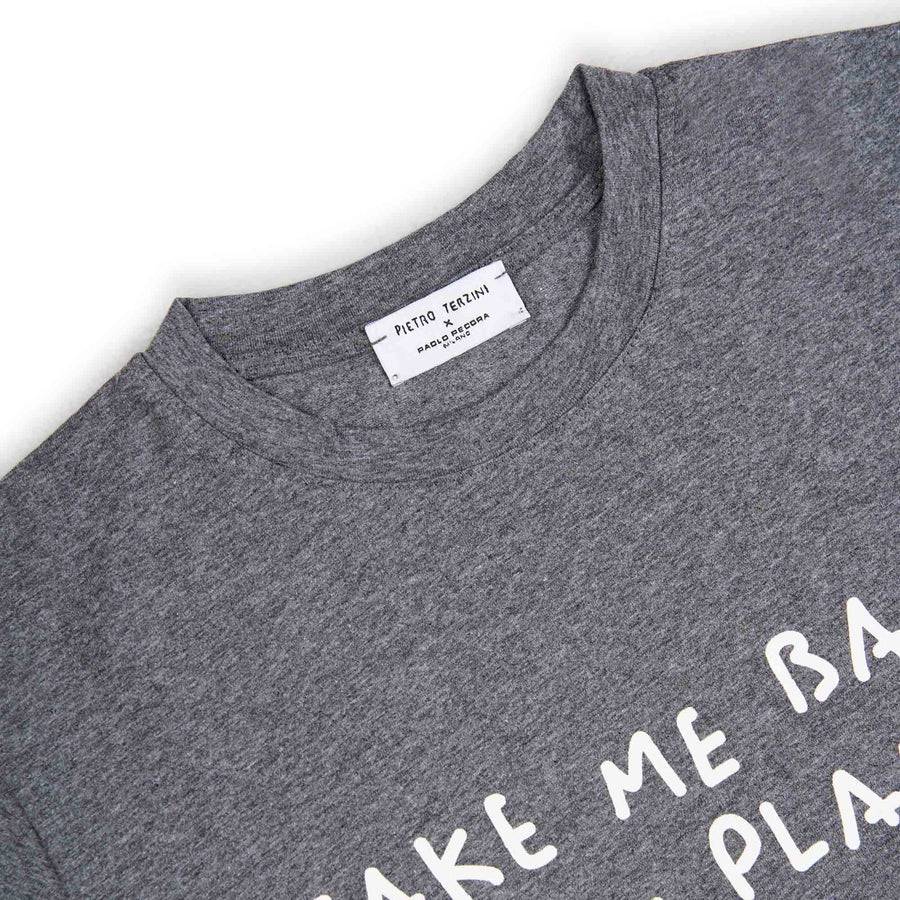 Paolo Pecora T-shirt in Jersey Grigio Melange "Planet" by Pietro Terzini Fino Al -60%