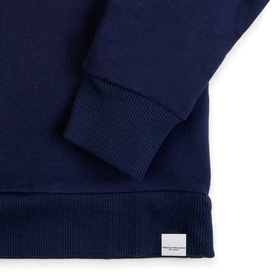 Paolo Pecora Felpa Girocollo Blu Navy "Planet" by Pietro Terzini Affare Del Giorno