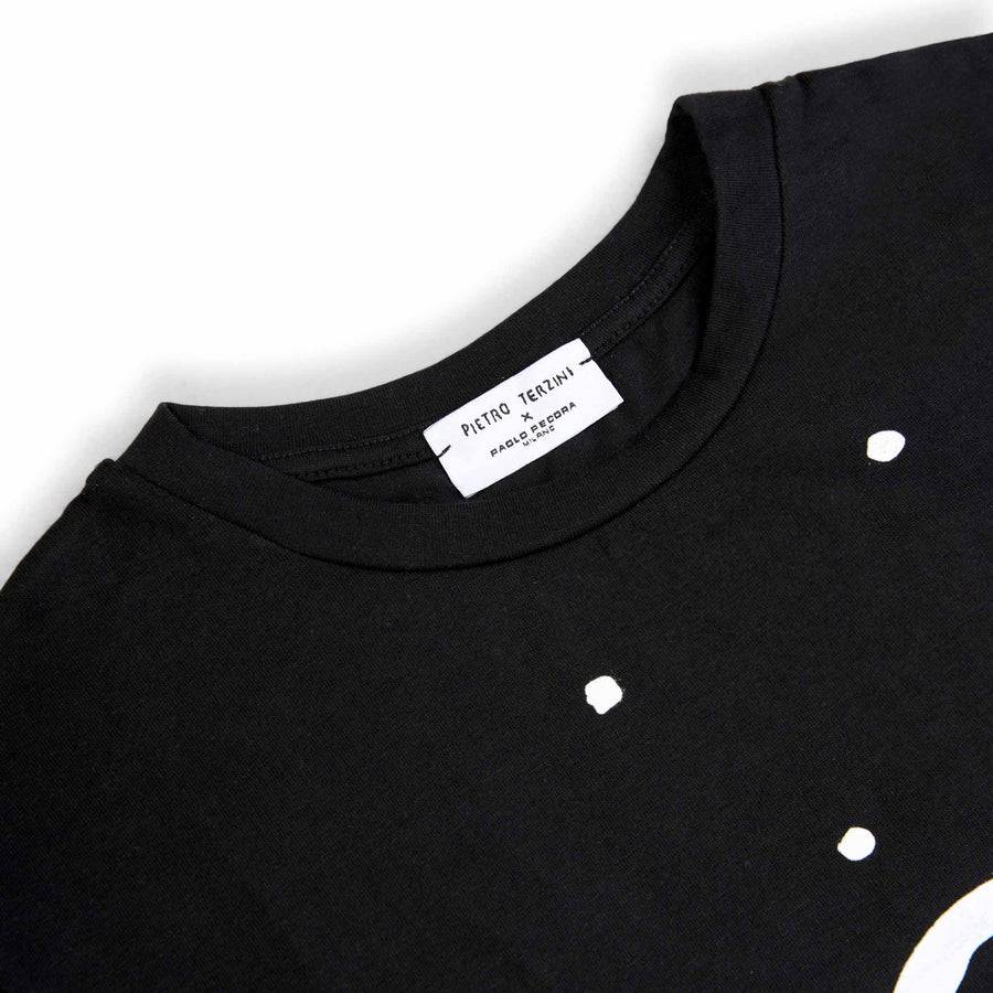 Paolo Pecora T-shirt in Jersey Nera "Space" by Pietro Terzini Convenienza