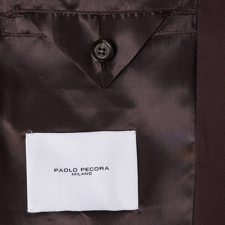 Paolo Pecora Blazer Monopetto in Cotone Fluido - Ebano Moda