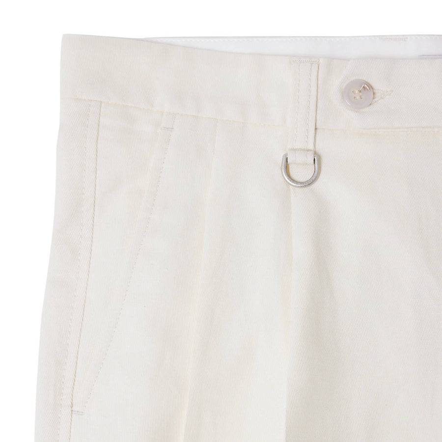 Paolo Pecora Bermuda Sartoriale in Tela di Cotone Lino - Bianco 2025