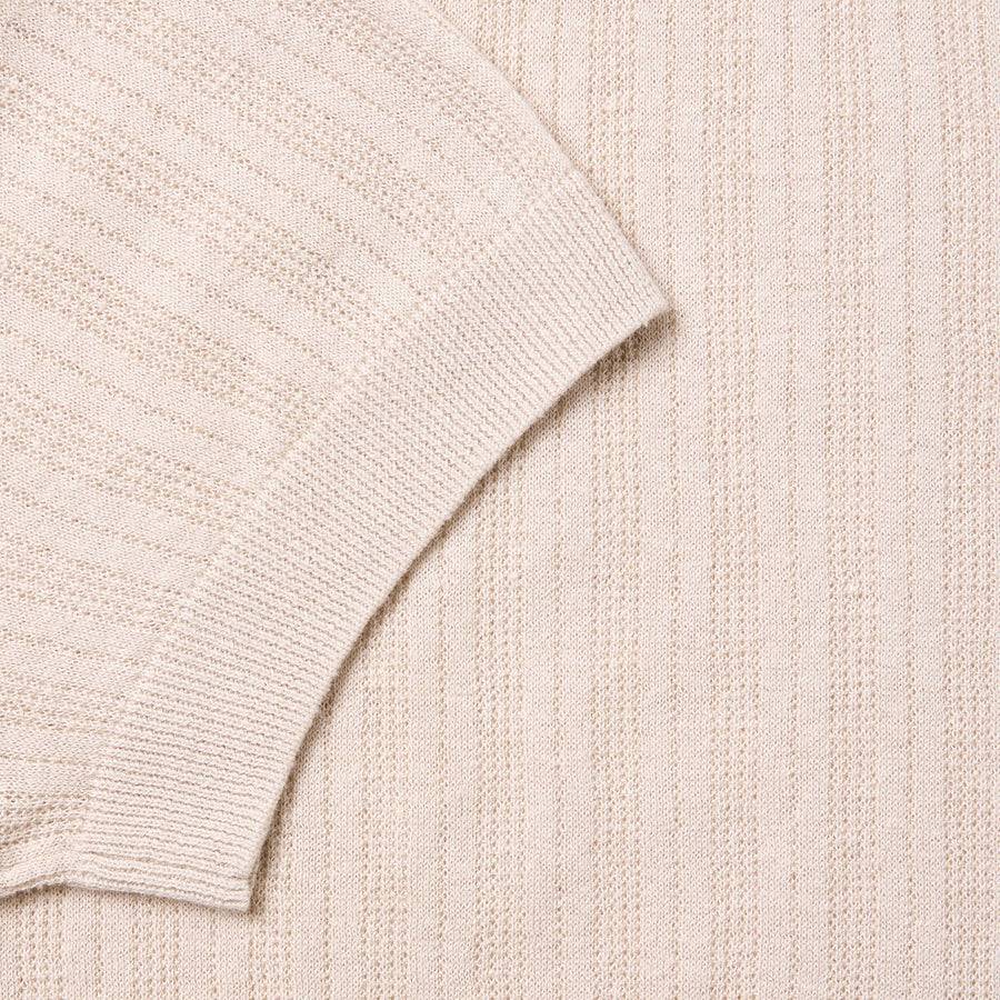Paolo Pecora Maglia in Lino Cotone Extrafine - Sabbia In Linea