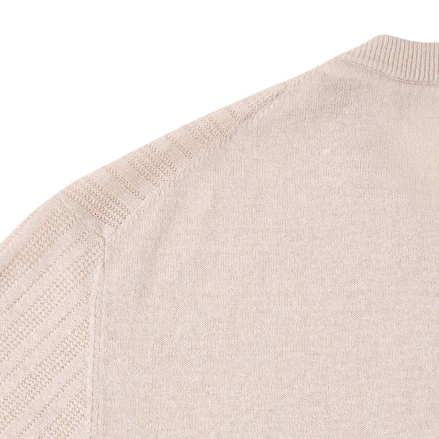 Paolo Pecora Maglia in Lino Cotone Extrafine - Sabbia In Linea