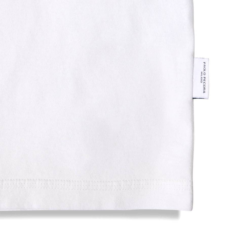 Paolo Pecora T-Shirt in Jersey Puro Cotone - Bianco Promozione Limitata