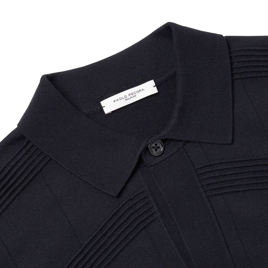 Paolo Pecora Maglia in Cotone Crepe Extrafine - Nero 2025
