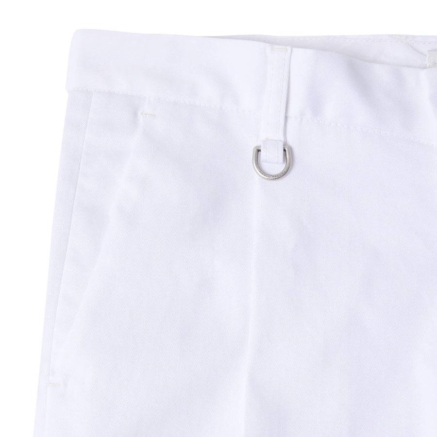 Paolo Pecora Chino Sartoriale in Gabardina di Cotone - Bianco 2025