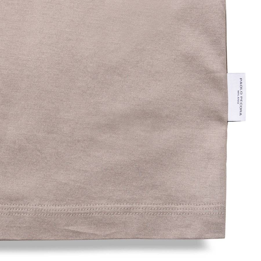 Paolo Pecora T-Shirt in Jersey Lucido - Tortora In Linea
