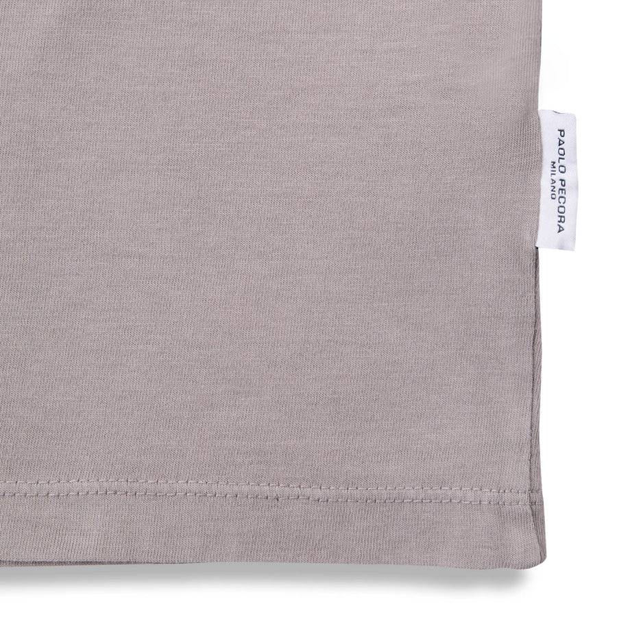 Paolo Pecora T-Shirt in Jersey Puro Cotone - Tortora Vendita