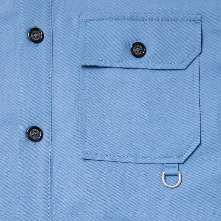 Paolo Pecora Overshirt Mezza Manica - Azzurro Polvere Acquista Ora