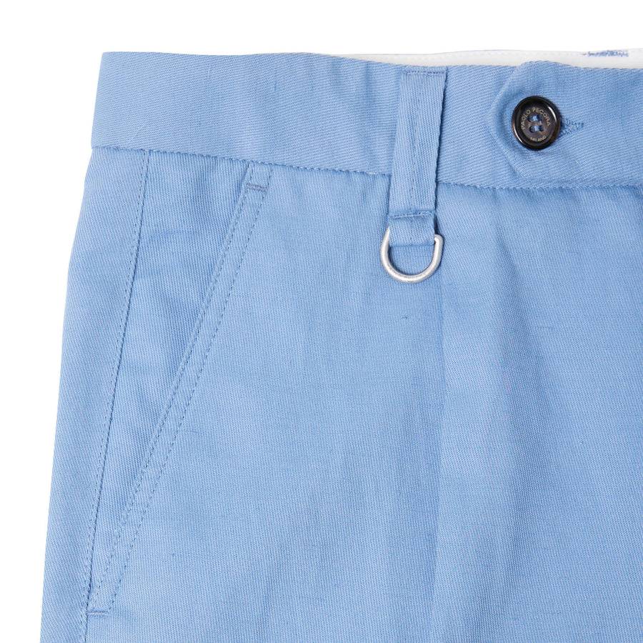 Paolo Pecora Chino in Tela di Cotone Lino - Azzurro Promozione Limitata
