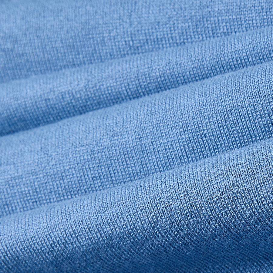 Paolo Pecora Polo in Seta Cotone Extrafine - Azzurro Polvere Affare Del Giorno