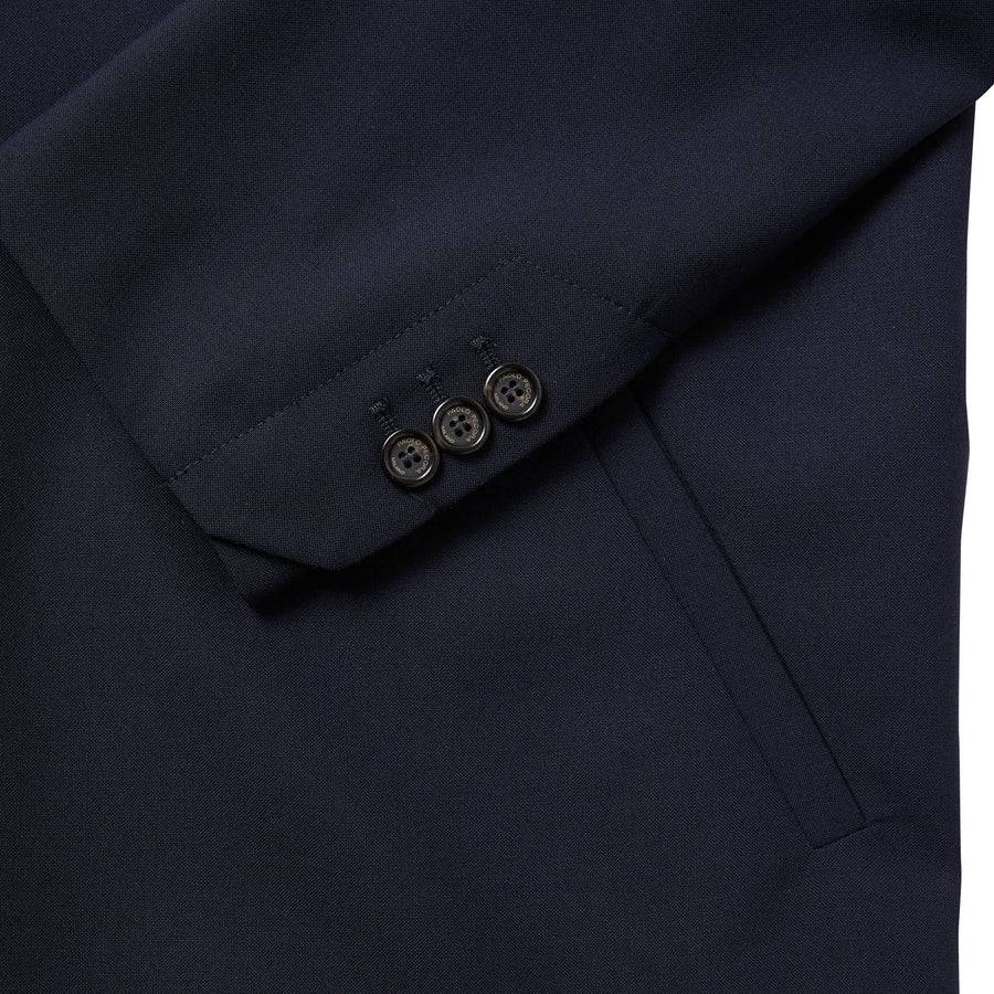Paolo Pecora Giacca in Fresco Lana - Blu Navy Prezzo Ridotto