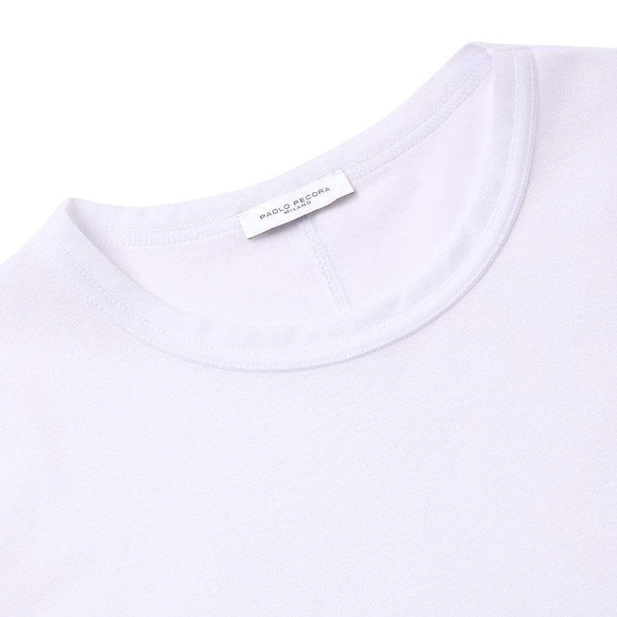 Paolo Pecora T-Shirt in Piquet Extrafine - Bianca Sottocosto
