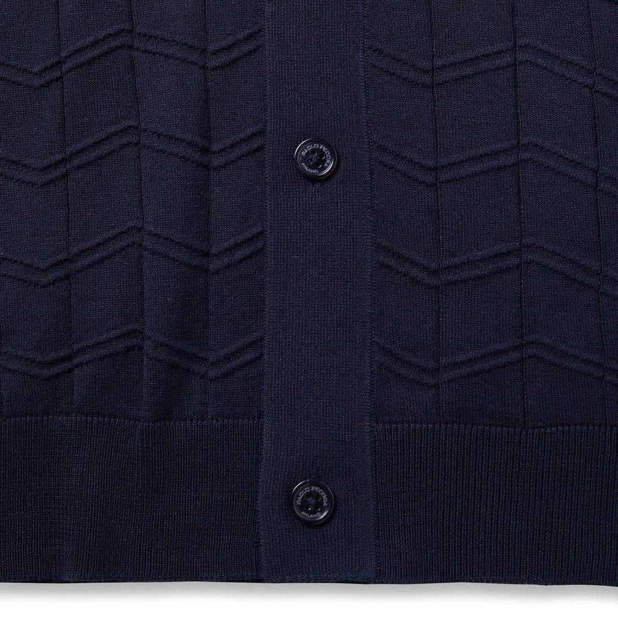 Paolo Pecora Polo Manica Corta in Seta Cotone Extrafine - Blu Navy Convenienza