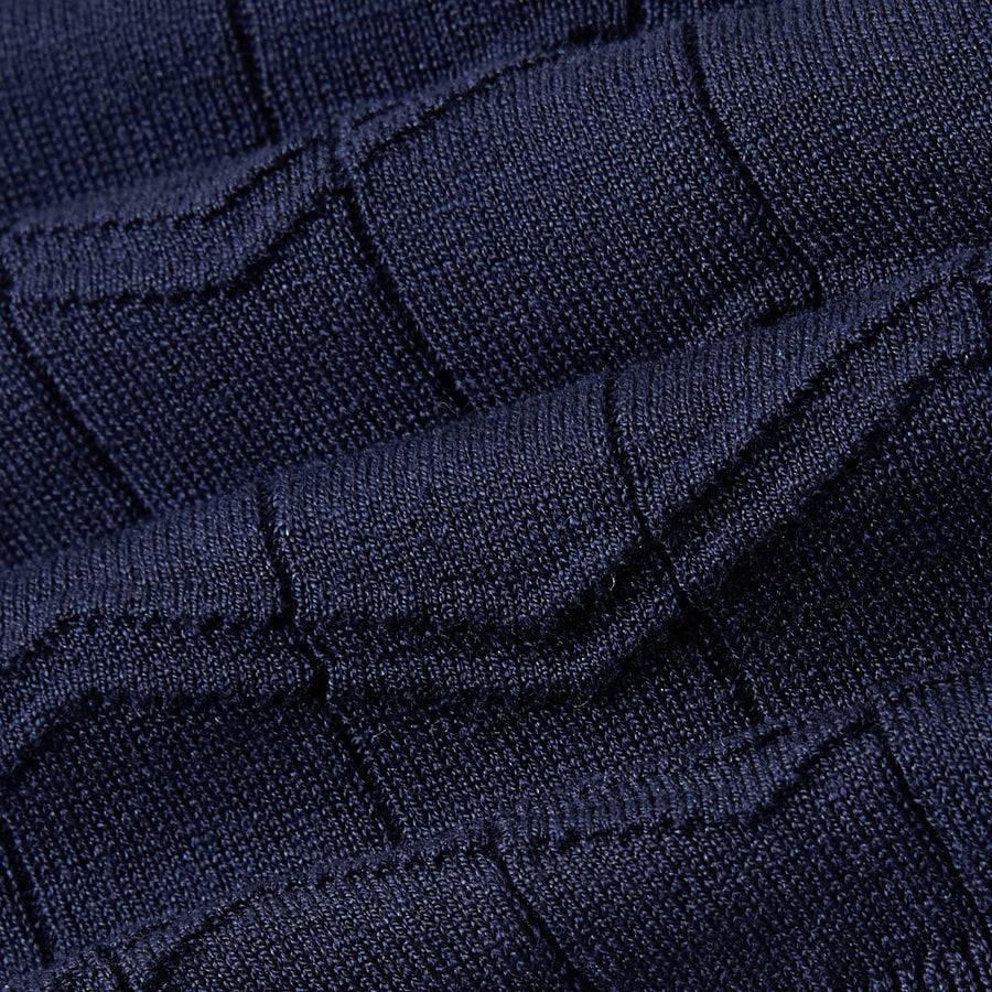 Paolo Pecora Polo Manica Corta in Seta Cotone Extrafine - Blu Navy Convenienza