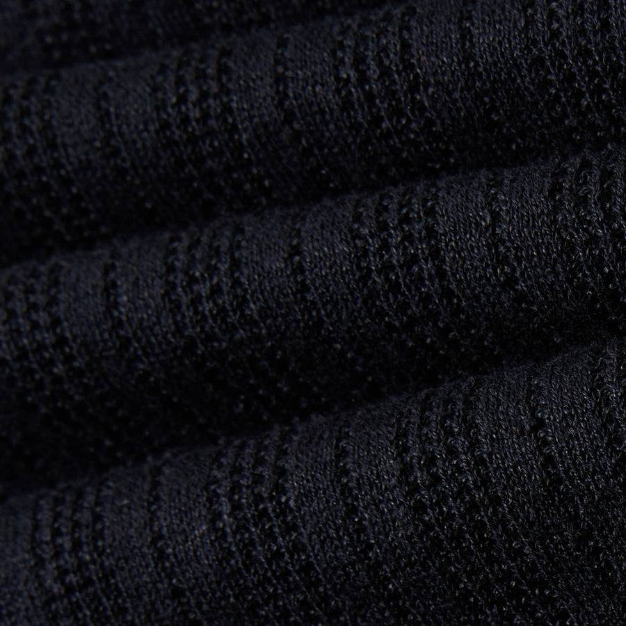 Paolo Pecora Maglia Manica Corta in Lino Cotone Extrafine - Nero Offerta