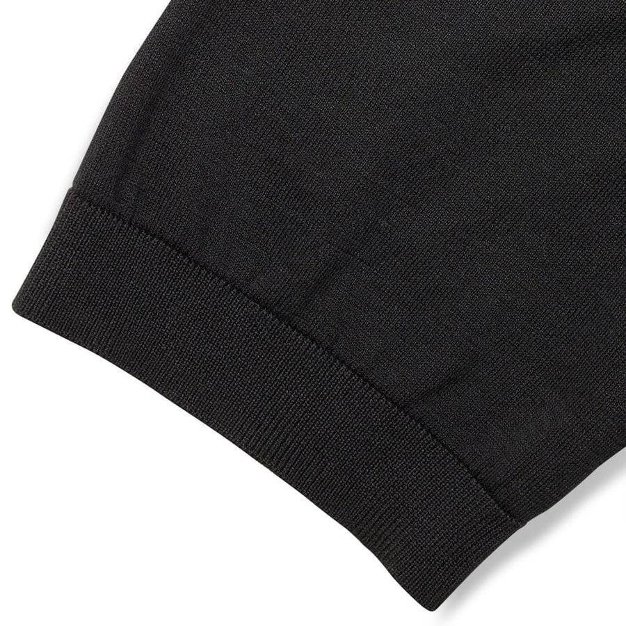 Paolo Pecora Polo in Maglia Nera di Seta Cotone Extrafine In Vendita