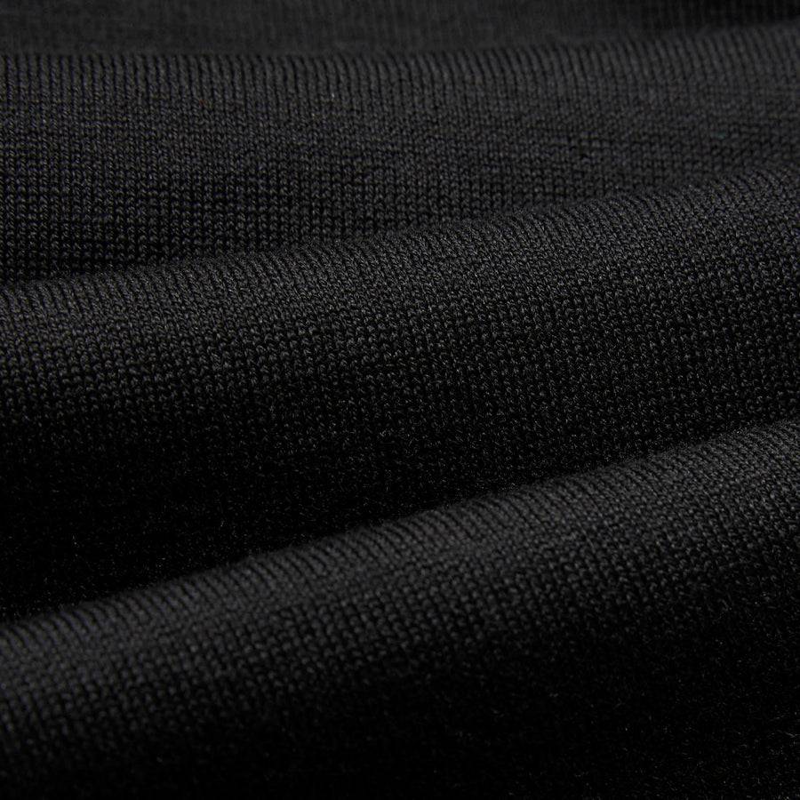Paolo Pecora Polo in Maglia Nera di Seta Cotone Extrafine In Vendita