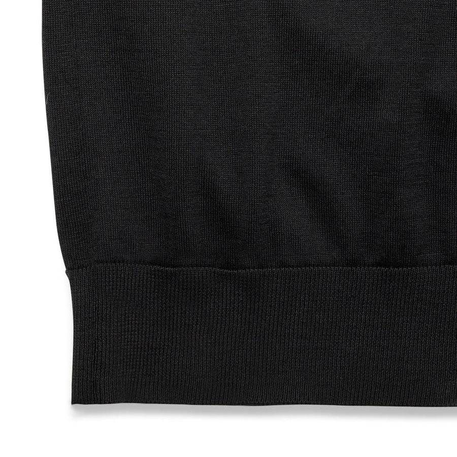 Paolo Pecora Polo in Maglia Nera di Seta Cotone Extrafine In Vendita