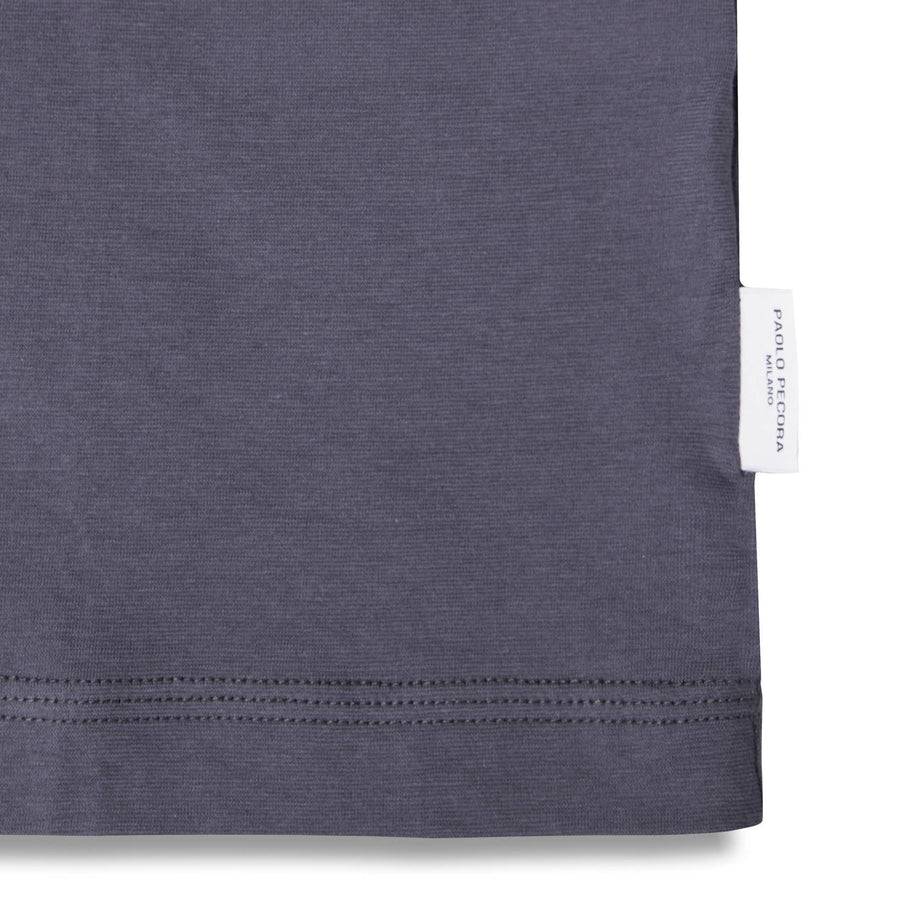 Paolo Pecora T-Shirt in Jersey Extrafine - Grigio Antracite Negozio