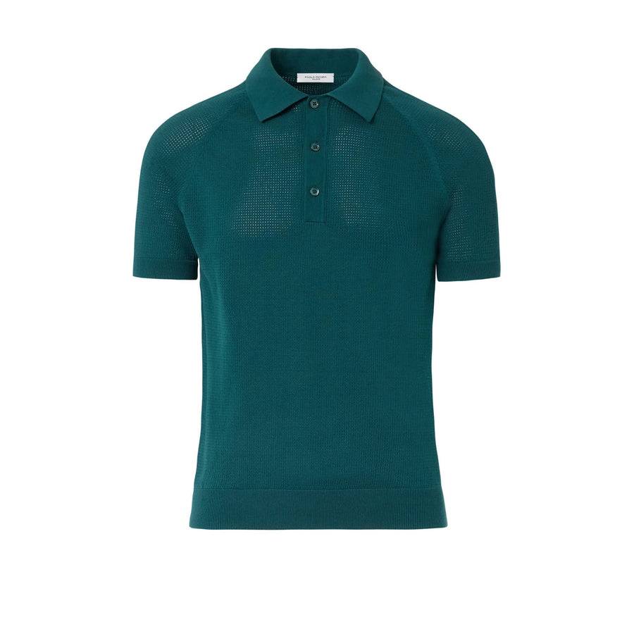 Paolo Pecora Maglia in Cotone Crepe Extrafine - Verde Malachite 2025