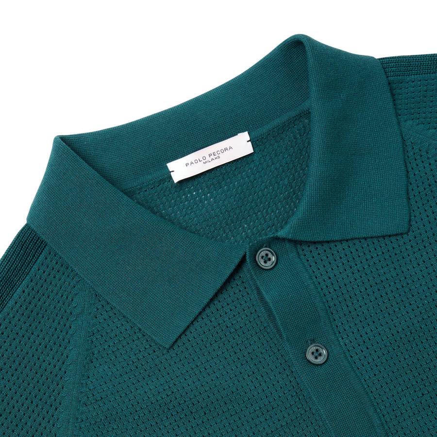 Paolo Pecora Maglia in Cotone Crepe Extrafine - Verde Malachite 2025