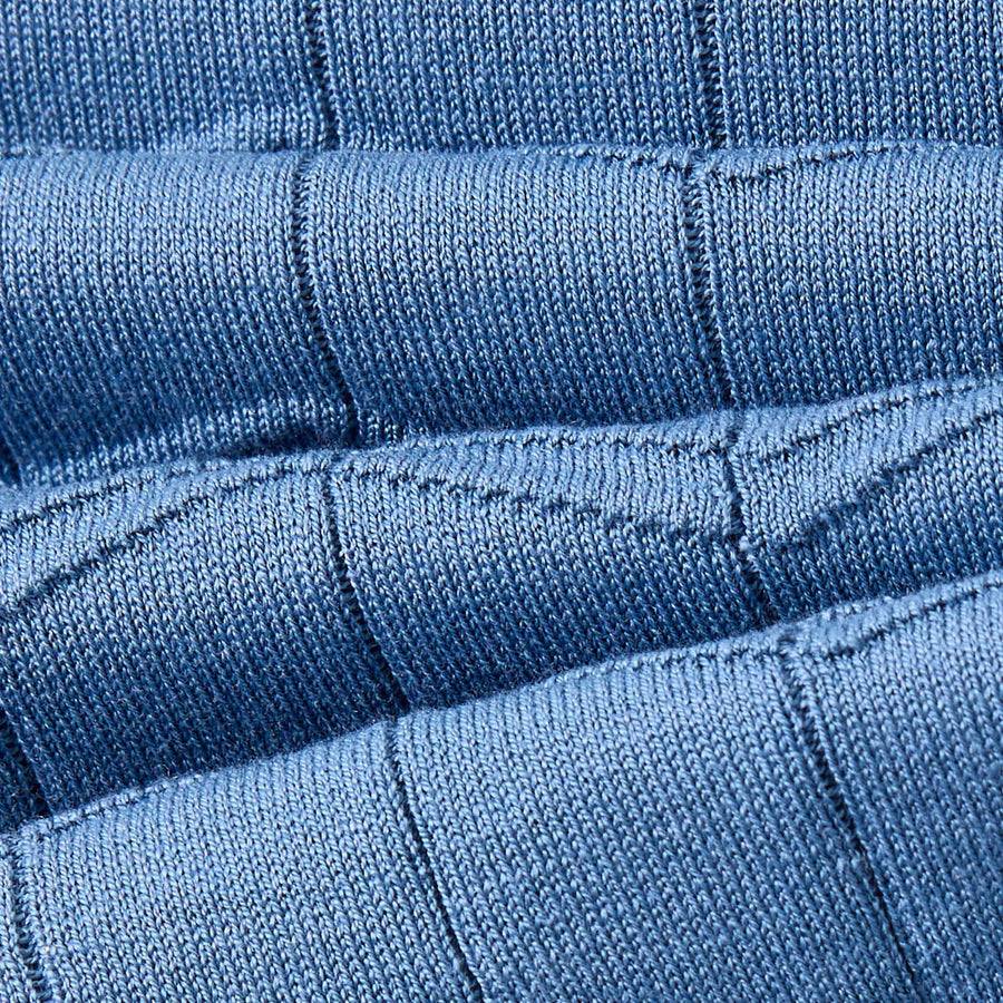 Paolo Pecora Maglia Chevron Seta Cotone- Azzurro Italy