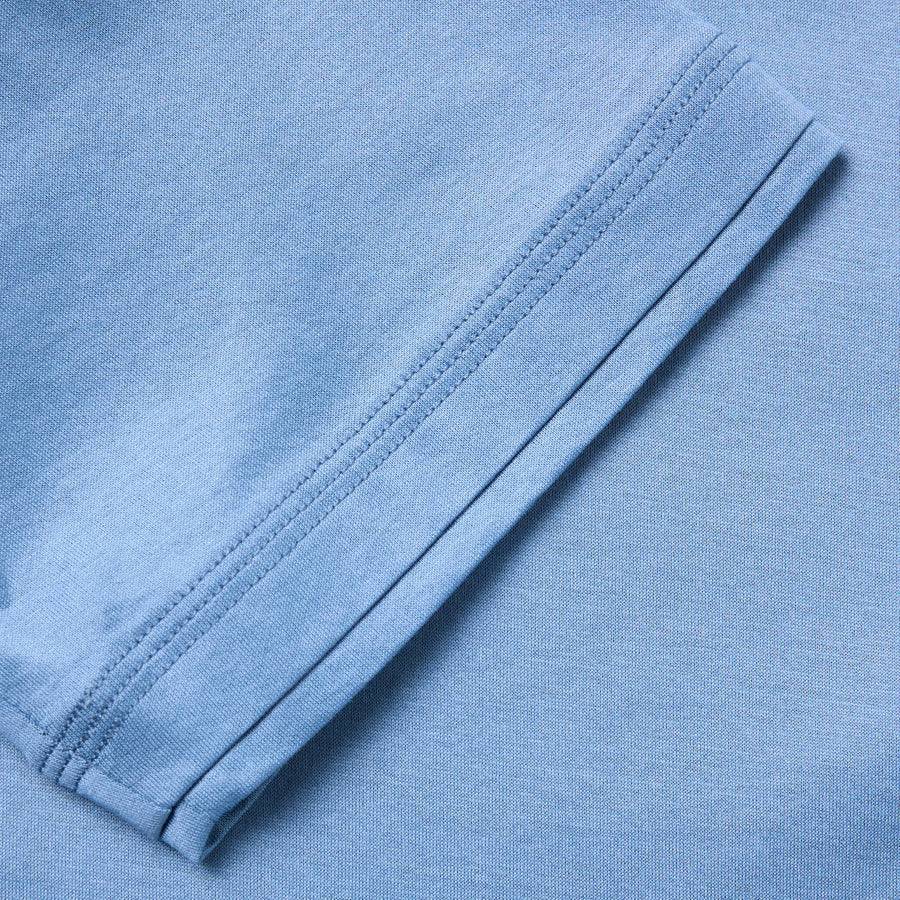 Paolo Pecora Polo Manica Corta in Seta Cotone Extrafine - Azzurro Polvere Italia