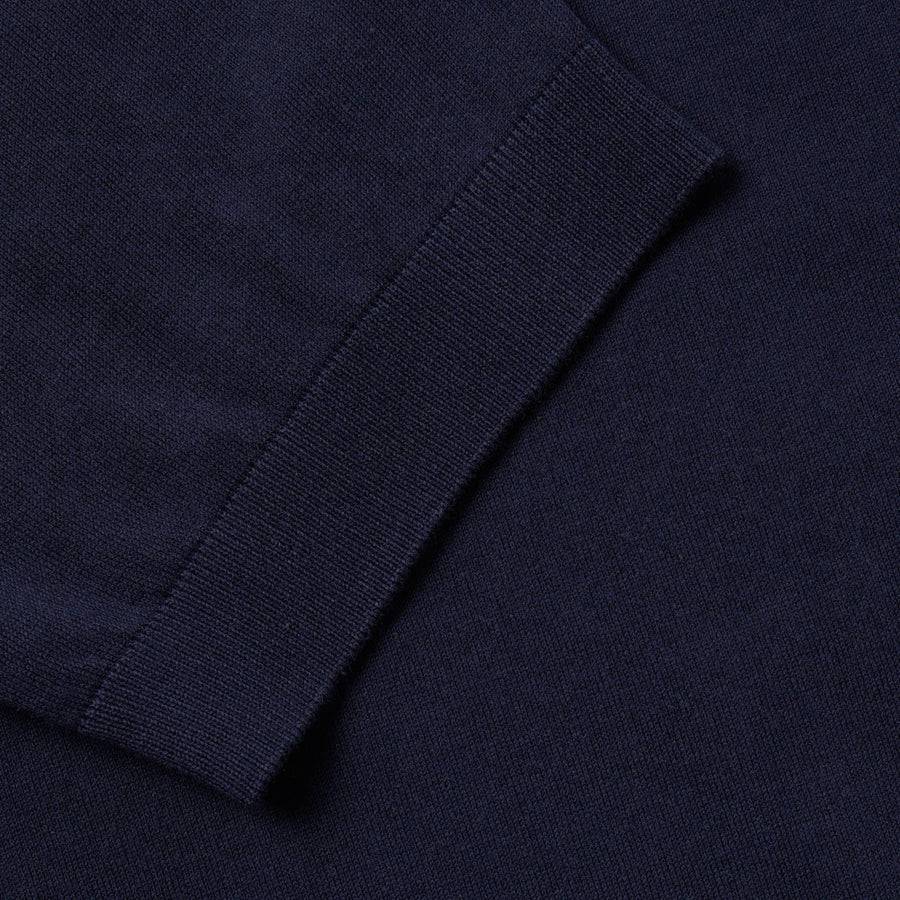 Paolo Pecora Maglia Girocollo in Puro Cotone Extrafine - Blu Navy 2025
