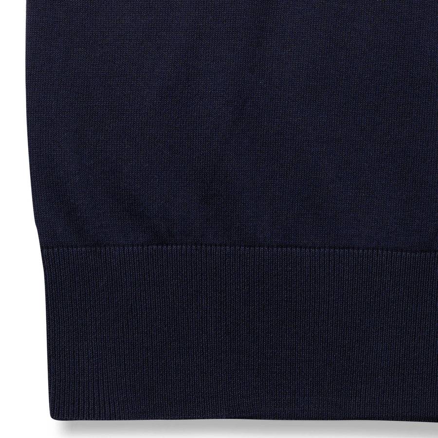Paolo Pecora Maglia Girocollo in Puro Cotone Extrafine - Blu Navy 2025