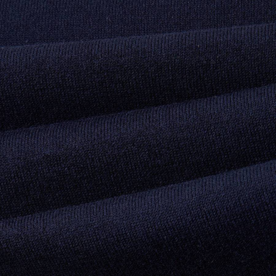 Paolo Pecora Maglia Girocollo in Puro Cotone Extrafine - Blu Navy 2025