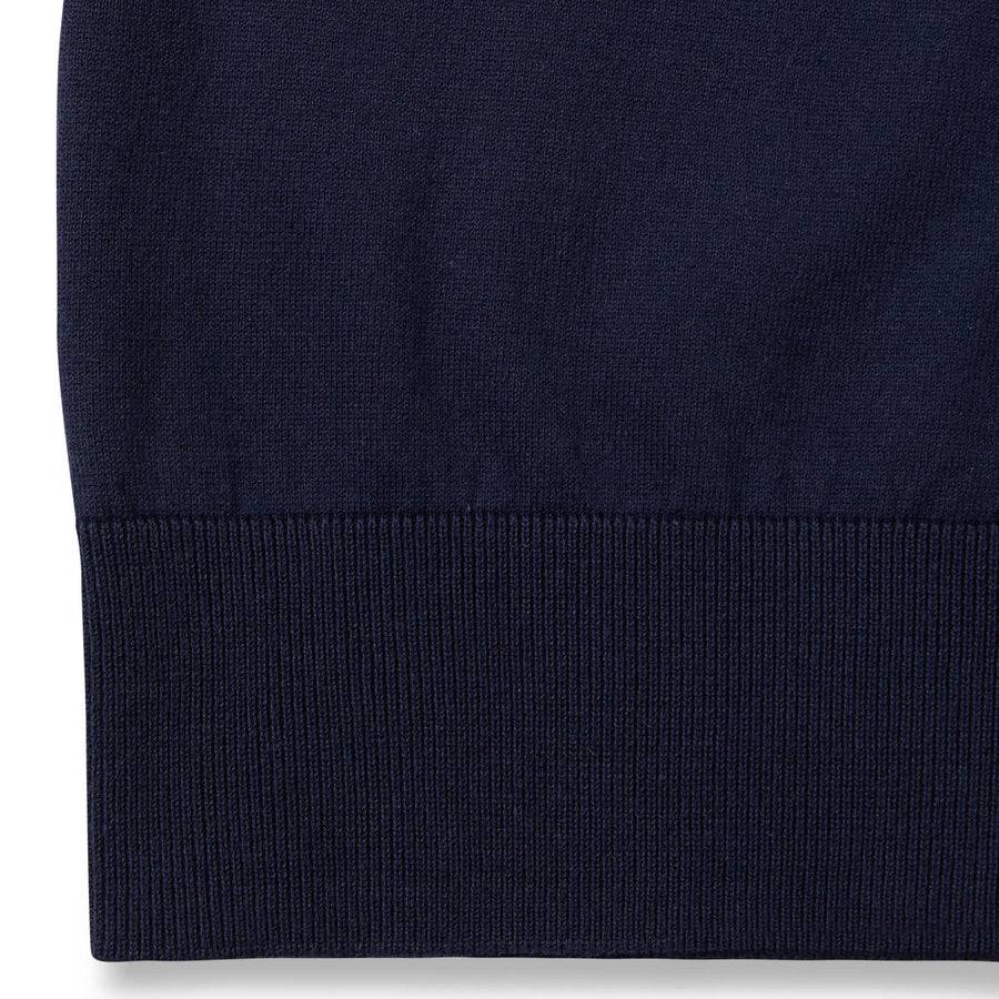 Paolo Pecora Polo Manica Corta in Cotone Extrafine - Blu Navy Nuovo